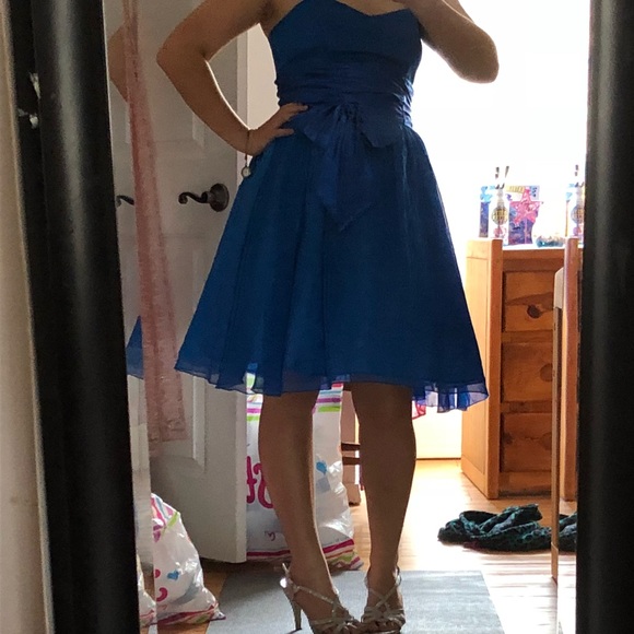 BLUE FORMAL DRESS - Picture 2 of 2